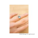 Damenring mit Blautopas, 333 Gold, poliert, Ringweite 60