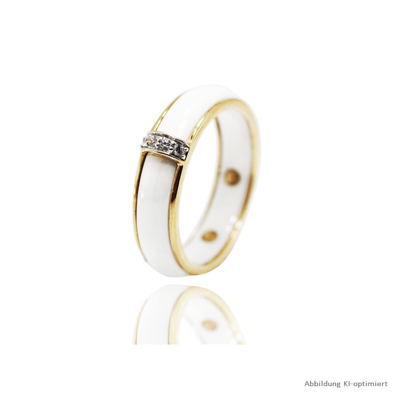 ONE ELEMENT Goldring »Zirkonia Ring Aus 333 Weißgold Zirkonia Ring Aus 333 Weißgold«, Für Damen