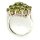 Damenring mit grünen Zirkoniasteinen, 925 Silber Ringweite 54