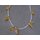 Bernd Wolf Duali Collier Perlkette mit vergoldeten Silberelementen Länge 43
