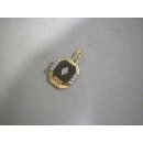 Anhänger bicolor echt Gold 585 Diamant Onyx 27x16mm