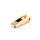 Gleiter Anhänger bicolor mit Saphir und Brillant echt Gold 585 Glanz 18x6,5mm