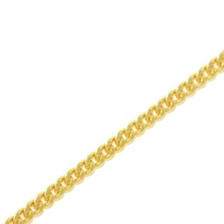 Flachpanzerkette, 585er Gelbgold,massiv,poliert,Länge 45 cm,Karabinerverschluss