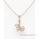 Anhänger Geckor 585 Rotgold Clip Zirkonia ohne Kette