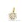 Anhänger Sonne echt Gold 585 mit Zirkonia 18x12mm