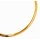 Omega Halsreif flach in 585 Gold poliert Länge 45 cm mit Kastenschloß undSicherheitsacht