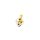 Herzanhänger mit Zirkonia, bicolor, 333 Gold, mattiert/poliert,teilrhodiniert