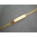 Identarmband in 333 Gelbgold poliert 19 cm lang