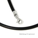 Kautschukband Halsband Kautschuk mit silbernem Karabiner...