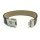 Armband Edelstahl Leder braun mit weißer Steppnaht und 21cm