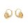 Ohrringe Ohrboutons mit Zirkonia citrinfarben/weiß 585 Gold 14kt