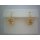 Ohrringe Ohrboutons mit Zirkonia citrinfarben/weiß 585 Gold 14kt