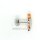 Ohrstecker bicolor Gold 585 Brillant Roségold/Weißgold