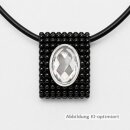 geschwärzter Anhänger mit Zirkonia, 925 Silber