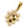 Perlanhänger echt Gold 585  Rubin Safir Smaragd Diamanten