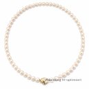Perlkette mit Akoya-Zuchtperlen und diamantbesetzter...