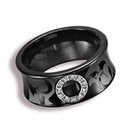 1400°C Damen-Ring aus schwarzer Keramik und 585/-...