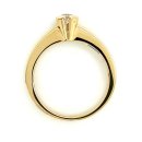 Damenring Verlobungsring Zirkonia echt Gold 375 Glanz Ringweite 56