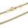 Schlangenkette zweireihig bicolor gelb/weiß echt Gold 585 Glabz Länge 45cm