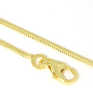 Schlangenkette,333 Gelbgold,poliert,Länge 37 cm,Stärke 0,25 cm,Karabinerverschluss