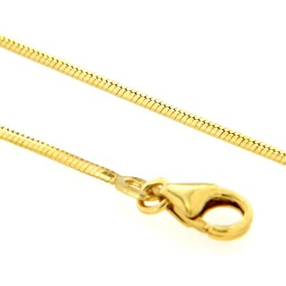 Schlangenkette echt Gold 585 Glanz 0,6mm schlank Länge 40cm