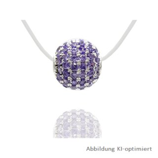Silverglam Anhänger, 925 Sterling-Silber, rhodiniert, Zirkonia