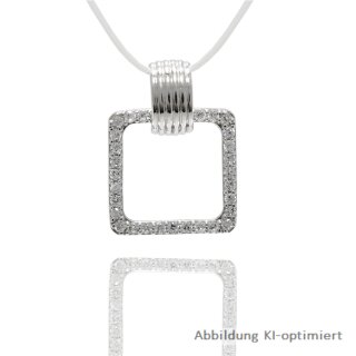 Silverglam Anhänger, 925 Sterling-Silber, rhodiniert, Zirkonia