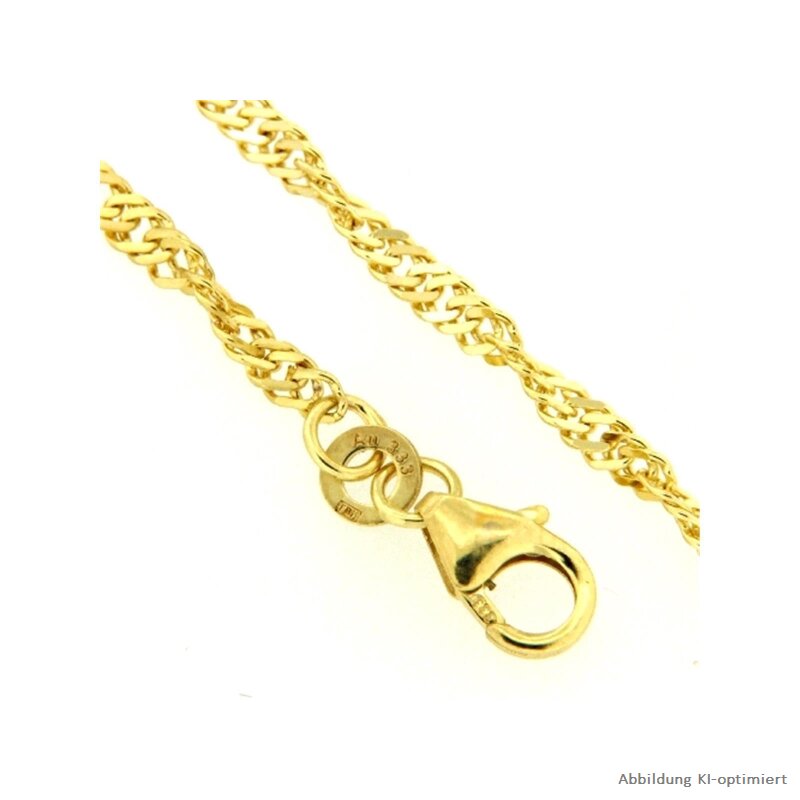 Silberketten-Store Kinder-Singapurkette 333 Gold – 1,4 Mm Breit, Länge Wählbar 32-37 Cm, Nickelfrei