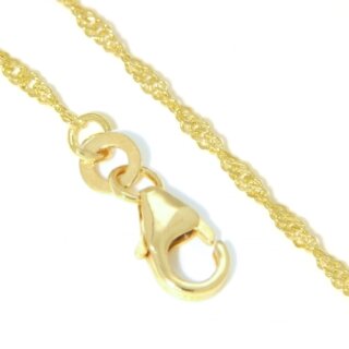 Singapurkette 585er Gold 1,4mm Länge 42cm Gewicht 2,1g