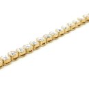 Tennisarmband Armband echt Gold 333 mit 51 Diamanten Länge: 19 cm