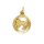 Tierkreiszeichen Sternzeichen Anhänger echt Gold 333 rund 22x15mm - Löwe