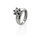 Heartbreaker Tussicat Ring, Silber 925 geschwärzt, Muschelkernperle, Weite 56