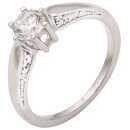 Antragsring mit Zirkonia, Silber