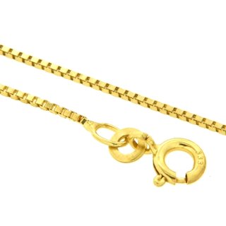 Venezianerkette Veneziakette  echt Gold 333 Glanz 1mm Länge 36cm