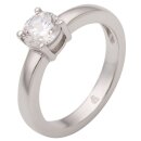 Antragsring mit Zirkonia, Silber