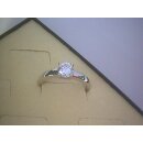 Antragsring mit Zirkonia, Silber