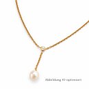 Y-Perlcollier aus 585 Gold mit Brillant &...
