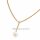 Y-Perlcollier aus 585 Gold mit Brillant & Süßwasserzuchtperle – polierte Kette 42cm