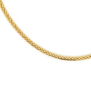 Zopfkette, echt Gold 585 poliert,Länge 50 cm