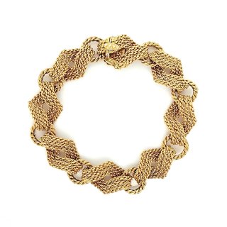 Armband echt Gold 750 geflochten Länge 20 cm