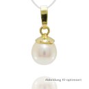 Perlanhänger, Akoyaperle, Gelbgold 333