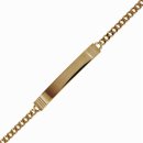 Identband, Schildband, 333 Roségold, 19 cm lang, Karabinerverschluss