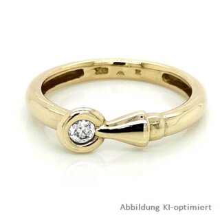 Damenring mit Zirkonia 333 Gelbgold Ringweite 57