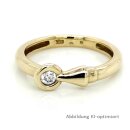 Damenring mit Zirkonia 333 Gelbgold Ringweite 57