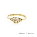 Damenring mit Diamant, 585 Gelbgold, Weite 62