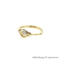 Damenring mit Diamant, 585 Gelbgold, Weite 62