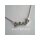Collier mit Mittelteil aus 5 Zirkoniasteinen, 925 Sterling-Silber ca. 41+5cm