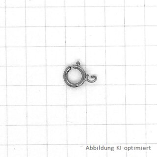 Federring Kettenverschluß einzeln, echt Silber 925 Größe S