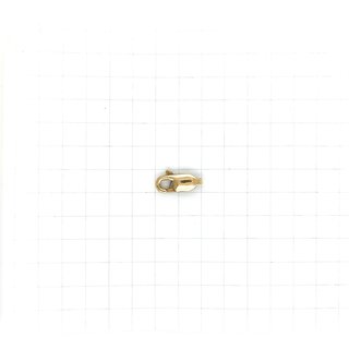Karabiner ohne Ring echt Gold 333 Glanz Größe S 10x4mm
