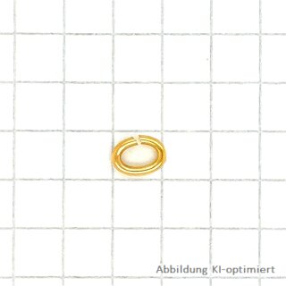 Bindering Schmuck Öse einzeln oval echt Gold 333 Glanz 5x6mm